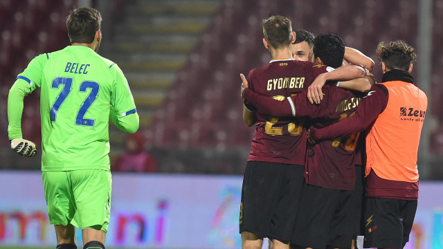 23 Novembre 2020 Campionato di Calcio Serie BKT - Salernitana - Cremonese Stadio Arechi Foto - ESULTANZA SALERNITANA. Agostino Gemito -DarosPhoto